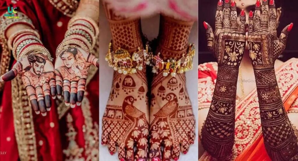 Mehndi Captions with Lyrics