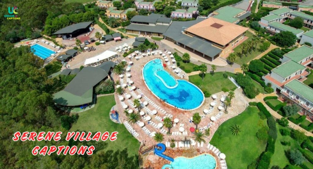 Serene Village Captions