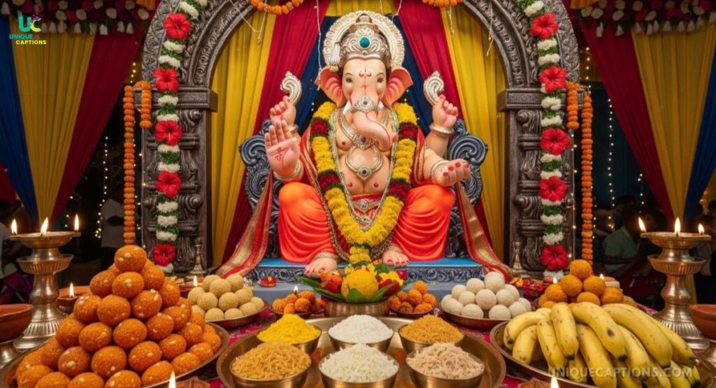 Ganesh Chaturthi Captions for Modak and Festive Food