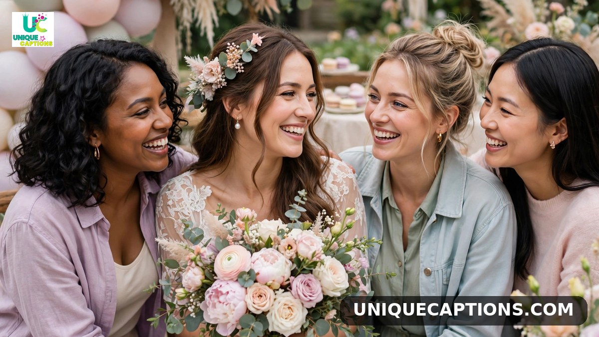 Sweet bridal shower captions - sweet moments shared at a bridal shower celebration