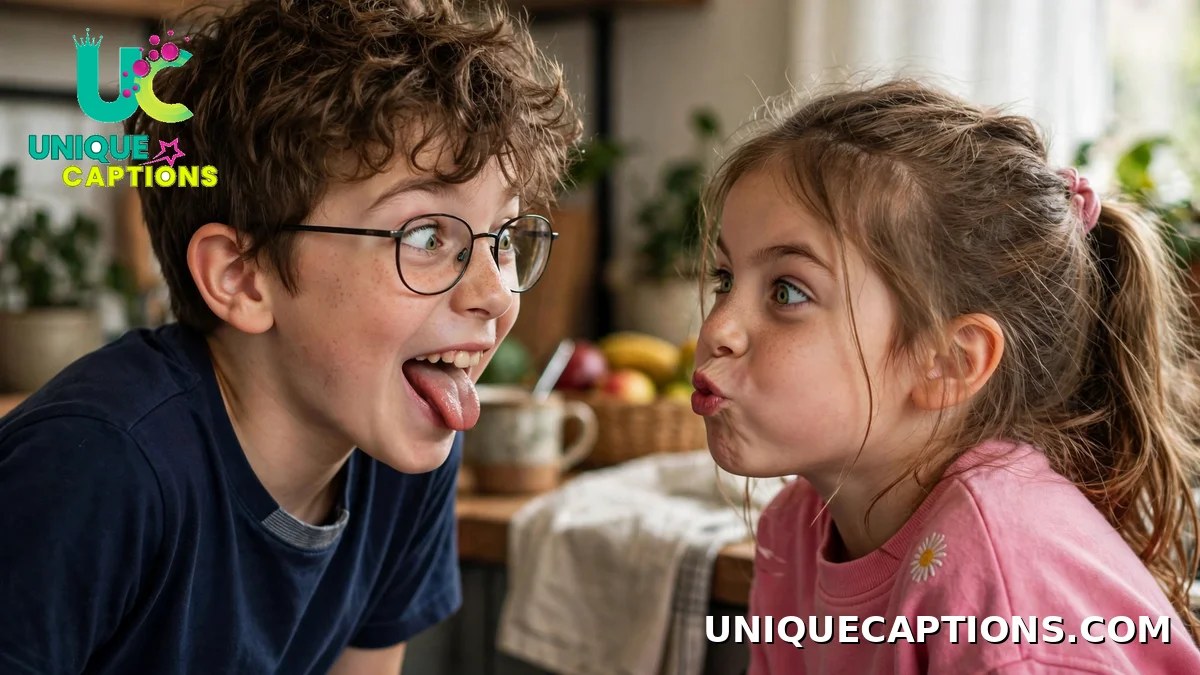 Savage but loving comments for brother's pic - playful siblings teasing each other