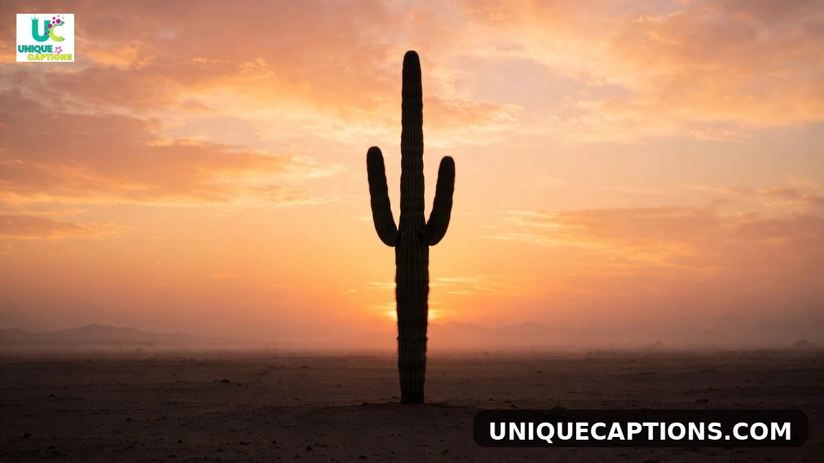 Desert vibes Tucson captions - vast Sonoran Desert with wildflowers in golden light
