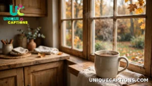 Steaming mug of coffee beside a bright window on the morning after fall back