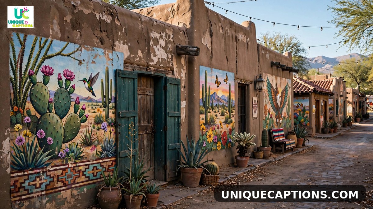 Funny Tucson captions - cheerful cactus and bright sun in the desert
