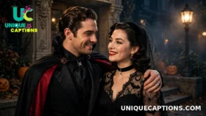 Couple in classic vintage movie style Halloween costumes