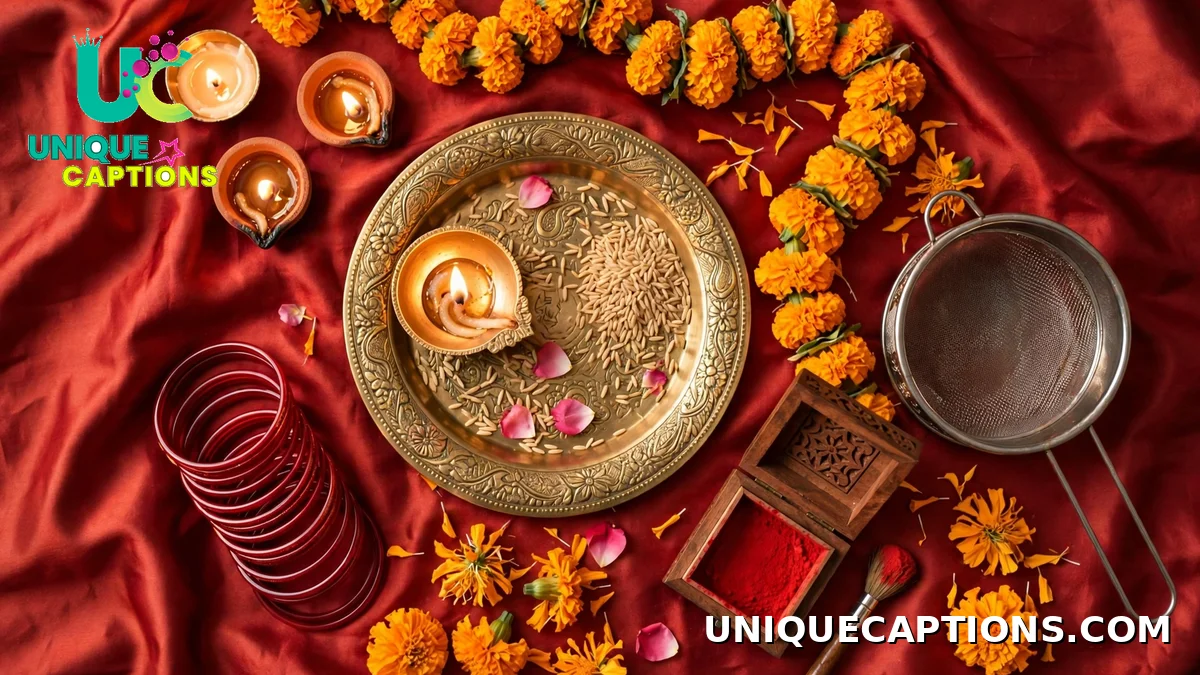 थाली, दीयों और चूड़ियों से सजा करवा चौथ फ्लैटले