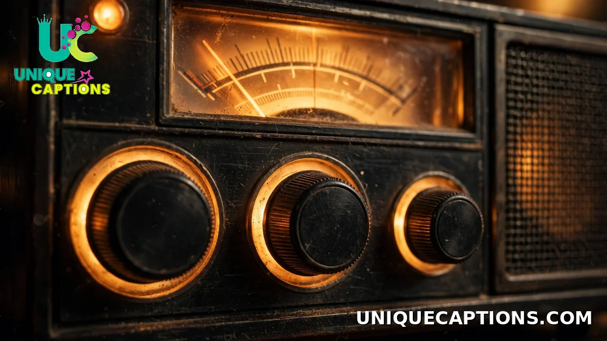 vintage 90s radio tuner close-up