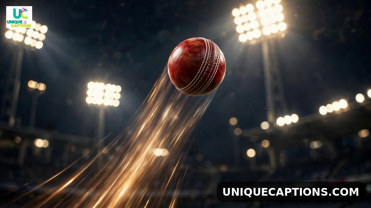 Rohit Sharma Captions - cricket ball soaring toward glowing stadium floodlights at night
