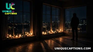 Silhouette of a person beside a window in warm candlelight and soft shadows