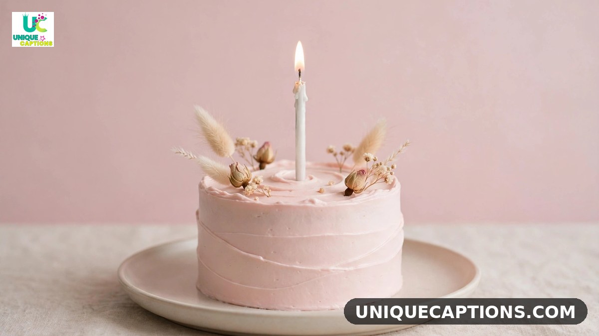 Short birthday prayer for sister with single candle on pastel cake