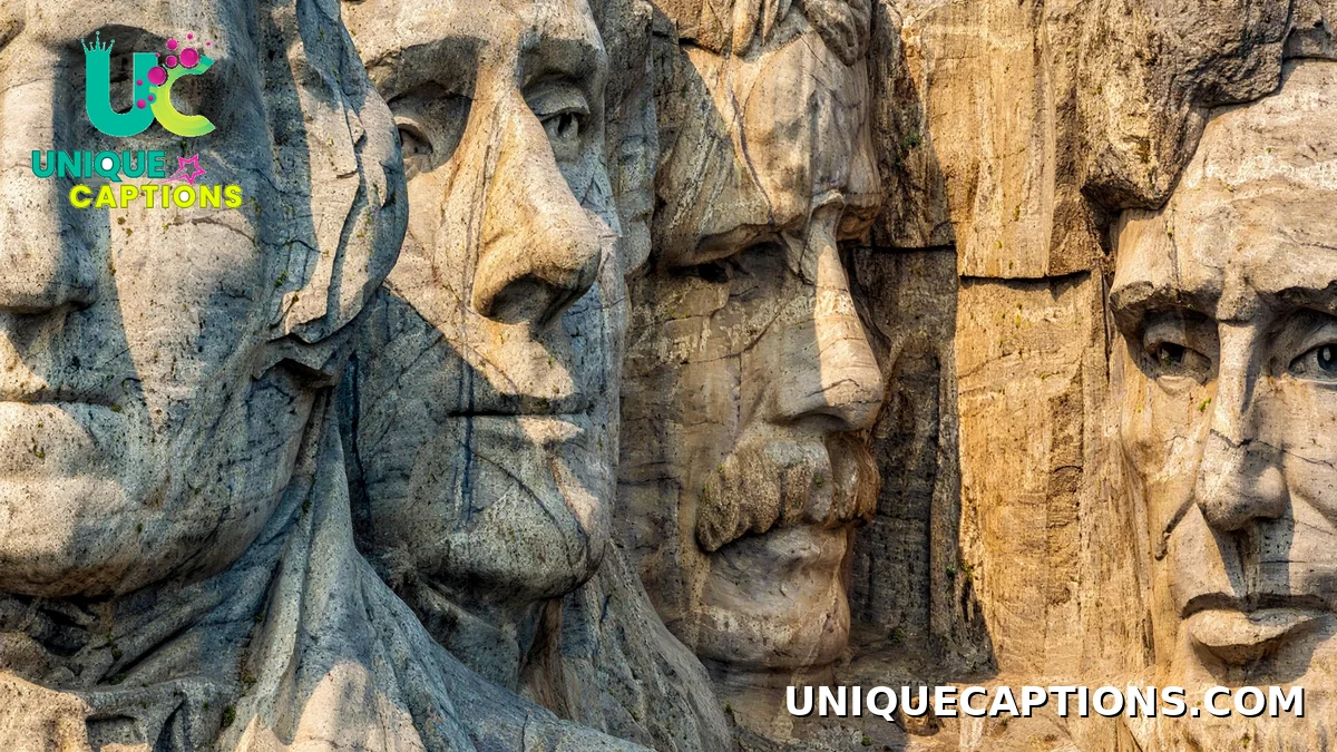 close-up of Mount Rushmore granite carving
