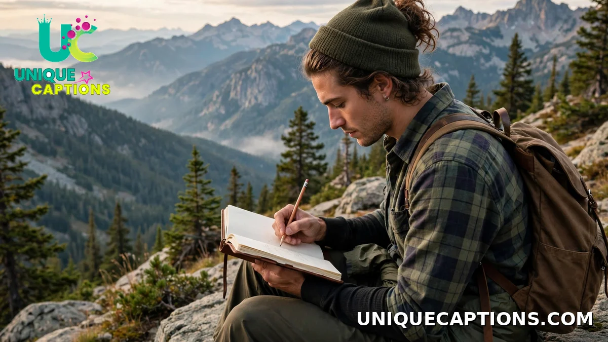 writing Mount Rushmore captions in a travel journal